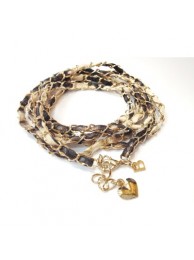 EXOTIC SKIN BROWN ITALIAN LEATHER WRAP